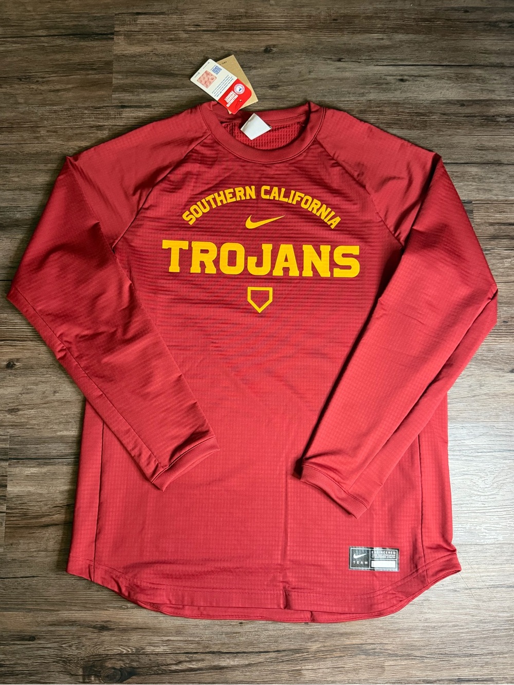 Nike USC Trojans 2025 Baseball Team Issue Long Sleeve Crewneck NWT Men’s Size S